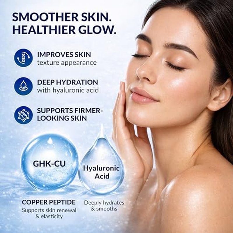 PureNaturis GHK-Cu Copper Peptide Serum Kit for Face & Hair