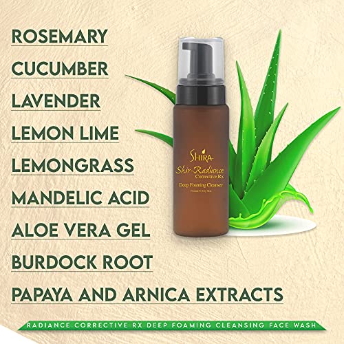 Shira Shir-Radiance Corrective RX Deep Foaming Cleansing Face Wash For Balanced Skin PH, Skin Brighting, Deep Pore Cleansing for Normal to Dry Skin (200ml)