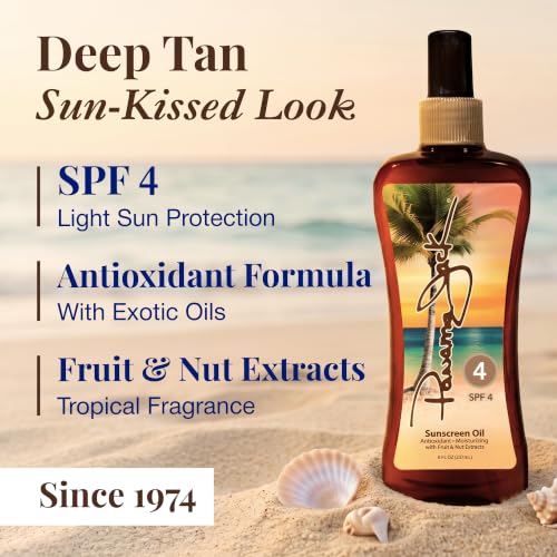 Panama Jack Tanning Oil SPF 4, 8 oz Pump Spray