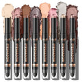 LANGMANNI 8-Color Dual-Ended Eyeshadow Stick Set with Blender Brush