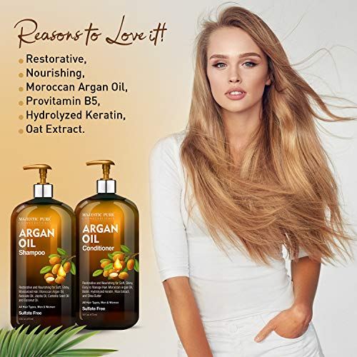 Majestic Pure Argan Oil Shampoo & Conditioner Set - 2 x 16 fl oz