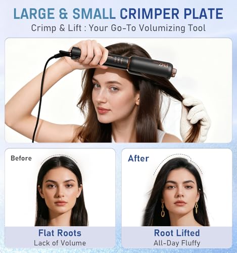 FMZ 4-in-1 Titanium Ceramic Hair Straightener Curler