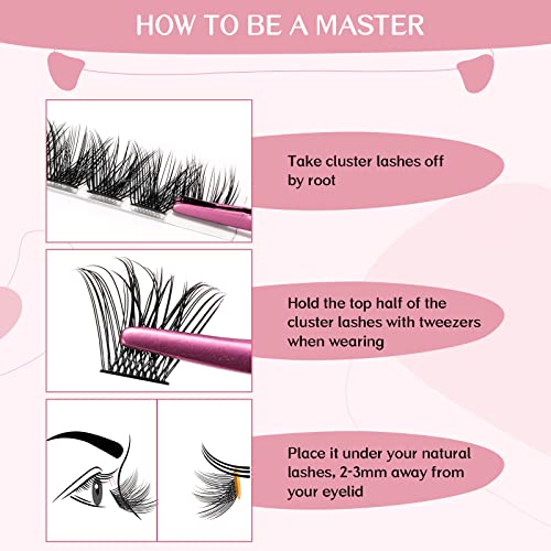72 Pcs Cluster Lashes - DIY Reusable Natural Eyelash Extensions