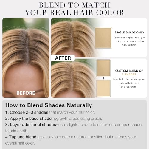 Root Touch Up Hair Color Powder for Gray Coverage & Root Camouflage
