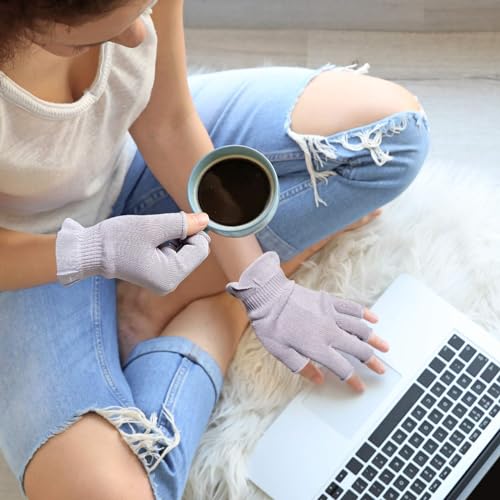 Fingerless Moisturizing Gloves for Dry Hands & Eczema by MIG4U - 3 Pairs