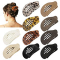 Large Hair Claw Clips 4.2" - 10 Pack Flat Clips for Thick Hair