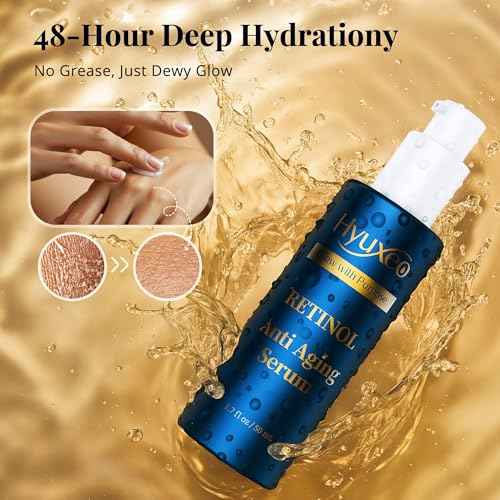 Anti Aging Serum, Retinol Serum for Face with Squalane and Hydrolyzed Collagen, Improve Fine Lines and Hydrate Skin, Wrinkle Retinol for Various Types of Skin Women/Men(1.7 Fl Oz)
