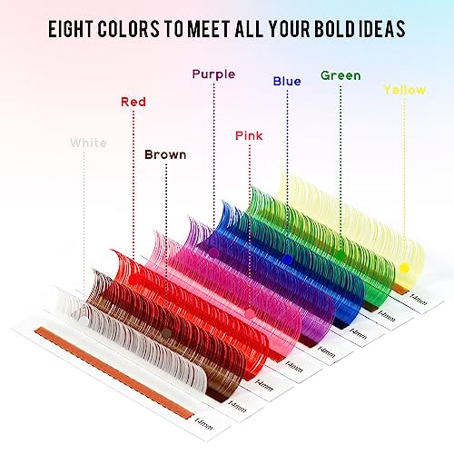 TDANCE Colorful Lash Extensions Mixed 8-15mm D Curl Tray