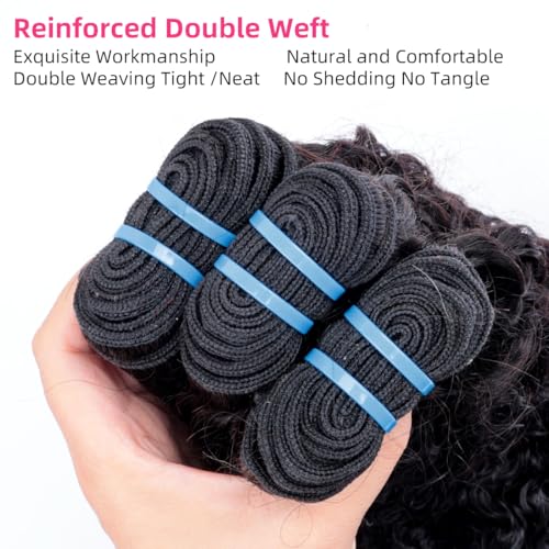 Burmese Curly Human Hair Bundles 18-22" 3C4A Unprocessed