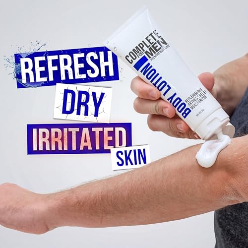 Men's Body Lotion with Shea & Aloe - Hydrating Non-Greasy Moisturizer for Dry Skin