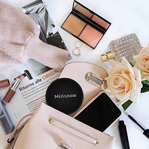 Compact Mirror with LED Light,1x/10x Magnifying Rechargeable Mirror,3.5in, Dimmable Travel Mirror for Purse,Pocket,Handheld 2-Sided Makeup Mirror