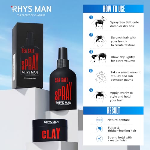 Sea Salt Spray & Matte Clay Bundle for Men – Strong Hold