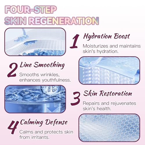 Facial Wrinkle Patches, 256 Pcs Overnight Silicone Forehead Wrinkle Patches, Anti-Aging Face Patches Remover to Fine Lines, Mouth, Frown Lines (Pink)