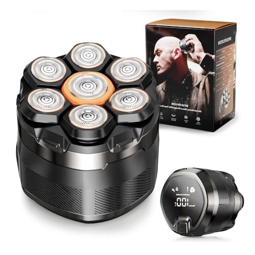 Head Shaver for Bald Men: 7D Electric Bald Razor - Waterproof Wet Dry Shaving - Professional Grooming Kit for Balder - Rechargeable Head Shavers for Scalp/Face/Beard