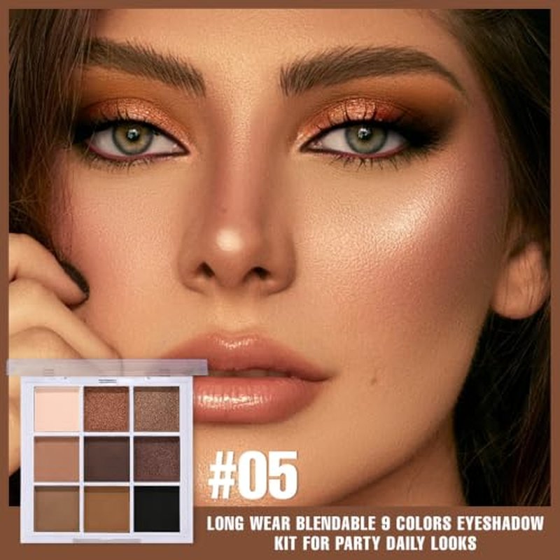 CAKAILA 9-Color Eyeshadow Palette - Natural & Long-Lasting Shades