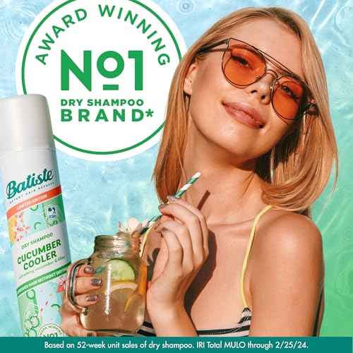 Batiste Dry Shampoo, Limited Edition Cucumber Cooler Scented, Refresh Hair & Absorb Oil Between Washes, 3.81 Oz.
