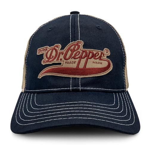 Tee Luv Vintage Dr Pepper Baseball Cap - Mesh Back Hat