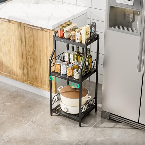 HapiRm 3-Tier Narrow Bathroom Shelf Organizer - Expandable Metal Rack