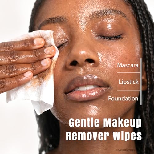 Gentle Makeup Remover Wipes - Alcohol-Free, Biodegradable, 30 Count