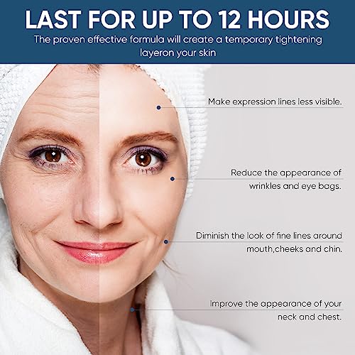 Instant Face Lift Serum, 2 Minute Temporary Skin Tightening Serum with Hyaluronic Acid, Visibly Lift & Firm Sagging Skin for Face & Neck, 1 Fl Oz (Pack of 1)