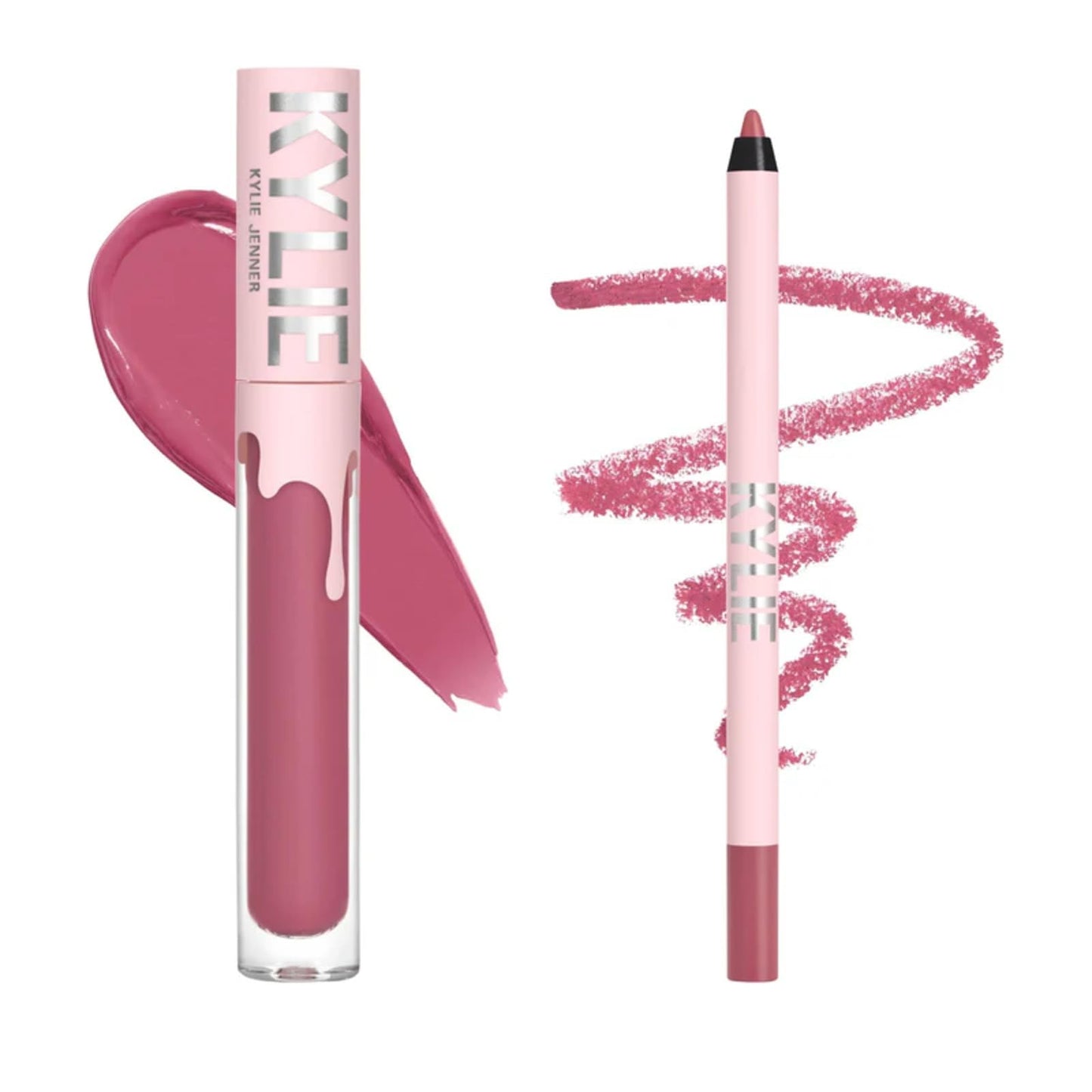 Kylie Cosmetics Liquid Lipskick and Lip Liner Kit - shade 100 Posie K, 0.10 fl oz (3 ml) & 0.039 oz (1.1 g)