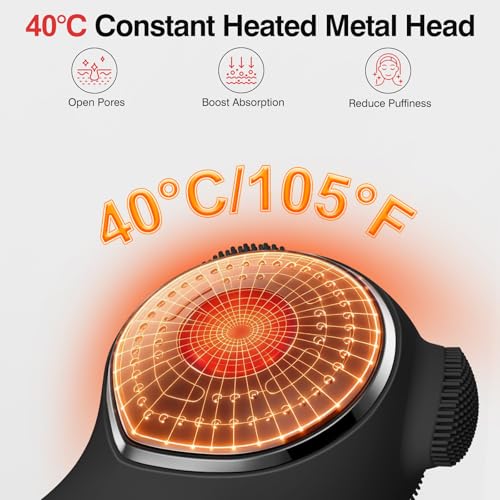 Electric Face Scrubber with Heat Massage & 5 Vibration Modes