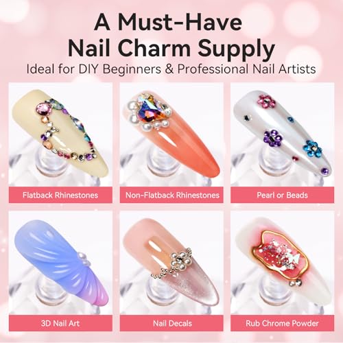 Makartt UV LED Nail Rhinestone Glue Kit - Strong Hold Gel for Gems & Charms