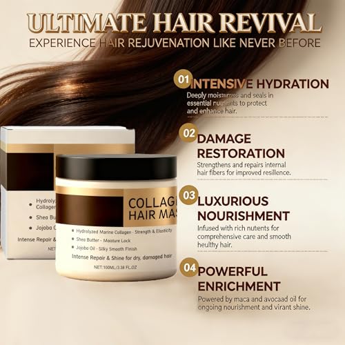 Keratin & Collagen Deep Conditioning Hair Mask - 3.38oz