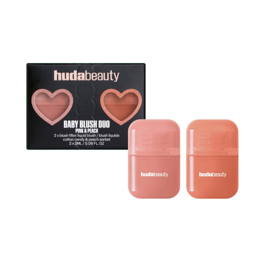 Huda Beauty Baby Blush Duo Pink And Peach, 2x2ml