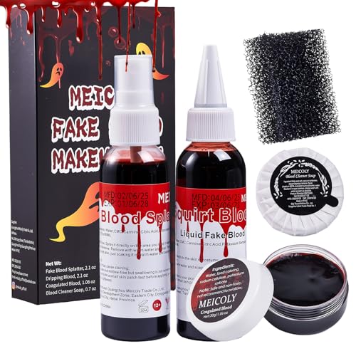 Halloween SFX Fake Blood Makeup Kit – 5-Piece Special Effects Set