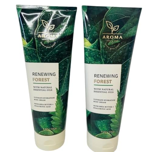 Bath & Body Works Renewing Forest Ultimate Hydration Body Cream 8 Ounces Pack of 2