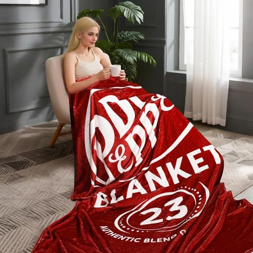 Dr Pepper XL Fleece Blanket 80”x60” - Soft Throw for Fans