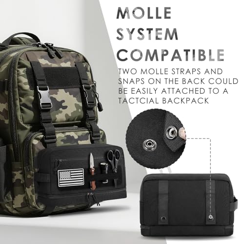 Tactical Toiletry Bag for Men - Water-Resistant Dopp Kit