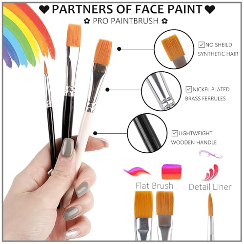 Camouflage Face Paint Set - Black Green Brown Camo Makeup Kit
