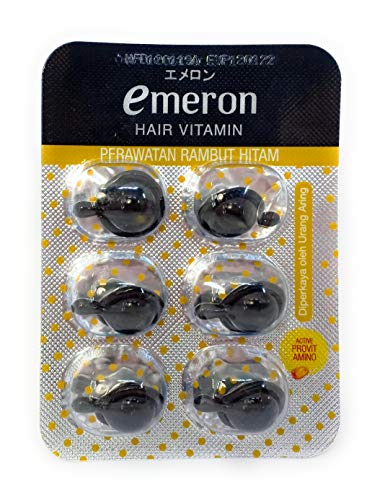 Emeron Hair Vitamin Black & Shine - 12 Blisters (72 Capsules)