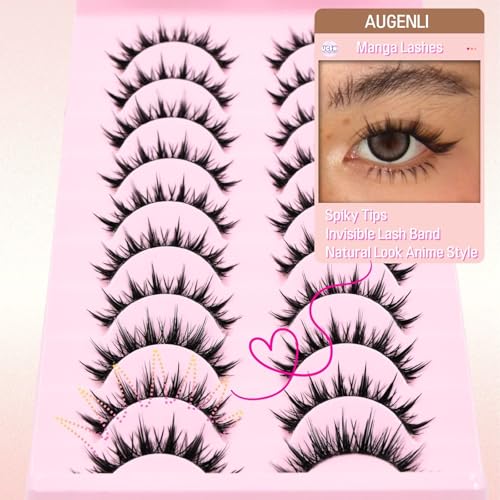 Cat Eye Wispy False Eyelashes - 10 Pairs Reusable Lashes