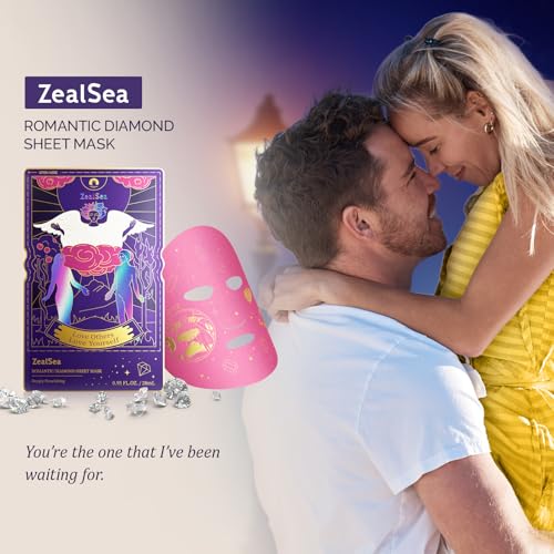 ZealSea Collagen Face Mask Skincare for Anti Aging, Hydrating Face Masks, Oat Peptide Face Mask for Wrinkles & Fine Lines, Beauty Sheet Mask, Self Care Gift for at Home Spa Party pack of 2