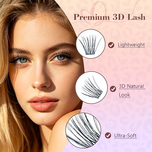 Self-Adhesive Lash Clusters - Pre-Glued Wispy Eyelash Extensions (10-16mm)