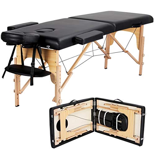 Yaheetech 84x24in Portable Massage Table Folding Adjustable Height