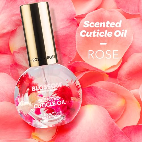 Blossom Rose Cuticle Oil with Real Flowers, 0.5 fl oz