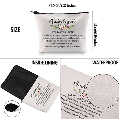 G2TUP Audiologist Thank You Gift Audiologist Definition Makeup Bag Audiology Cosmetic Bag Ear Doctor Gift Audiology St-udent Graduation Gift Zipper Travel Bag (Audiologist Definition)