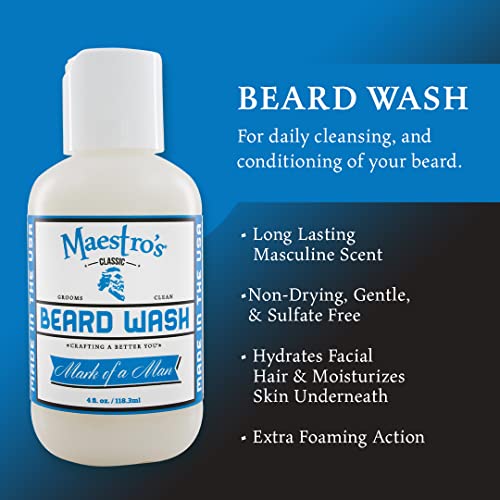 Maestro's Classic Blend Set with 2oz. Beard Oil- Mark of a Man Blend