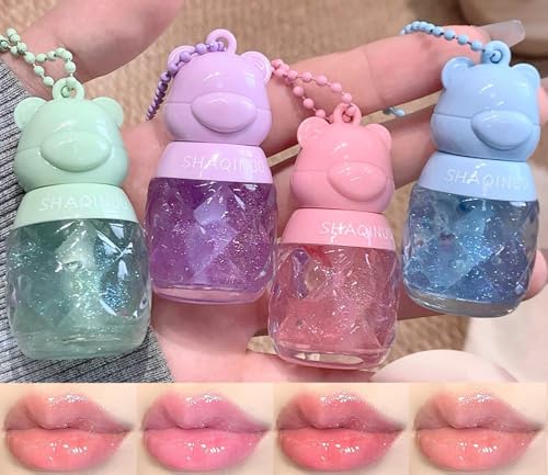 4-Piece Fruit Flavored Lip Gloss Oil Set for Kids