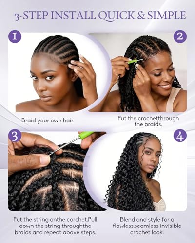 Burmese Curly Crochet Hair 18" 120g - Human Hair for Black Women