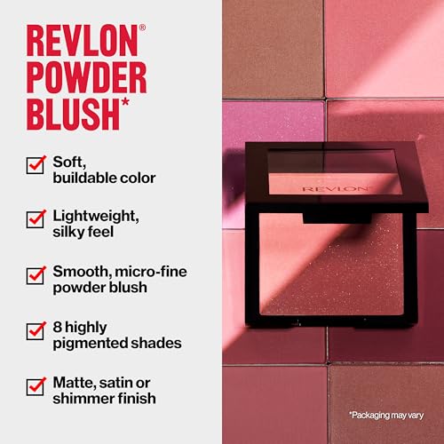 Revlon Powder Blush 004 Rosy Rendezvous, Buildable Color