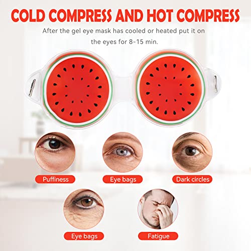 Gel Eye Mask for Dark Circles and Puffiness,Cold/Hot Packs Reusable Cute Cooling Ice Eye Masks,Relief Migraine Eyes Swollen,Soft & Non Toxic Suitable for Kids,Woman and Man(3 Pack)