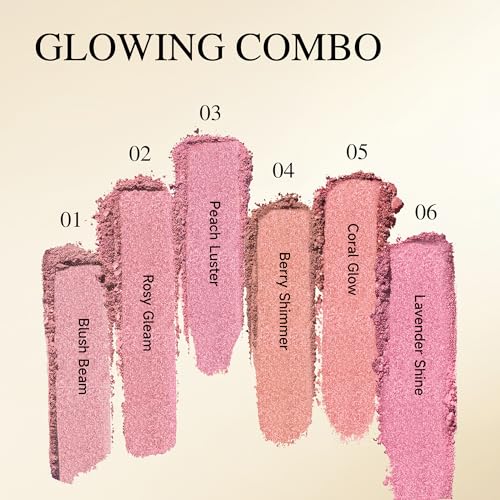 PHOFAY Luminous Baked Blush Powder - Multi-Use Formula