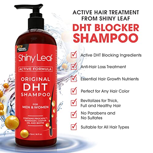 DHT Blocker Shampoo for Hair Loss - Biotin & Rosemary, 16 oz