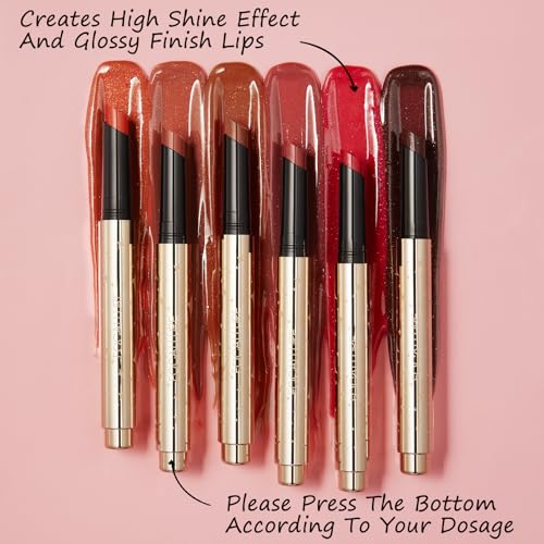 FOCALLURE Mellow RD01 Shimmer Lipstick - Hydrating Glossy Lip Color
