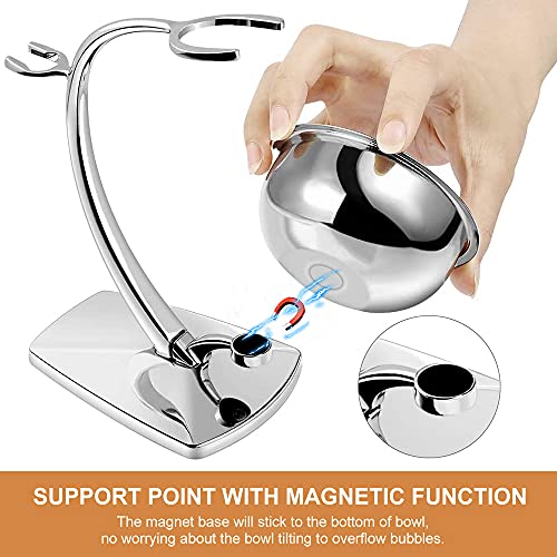 Straight Razor Shaving Kit for Men,Wet Shaving Brush and Bowl Set,Luxury Father's Day Gifts Set Includes Shave Brush,Soap,Stainless Steel Bowl,Shaving Stand,Double Edge Safety Razor with 10 Blades